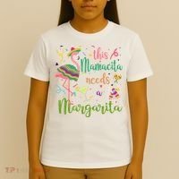 This Mamacita Needs A Margarita Fiesta Flamingo T-Shirt thumb 4