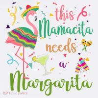 This Mamacita Needs A Margarita Fiesta Flamingo Polo thumb 3