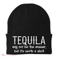 Tequila May Not Be The Answer, But Its Wirth A Shot Cinco De Mayo Beanie thumb 0