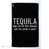 Tequila May Not Be The Answer, But Its Wirth A Shot Cinco De Mayo Golf Towel thumb 0