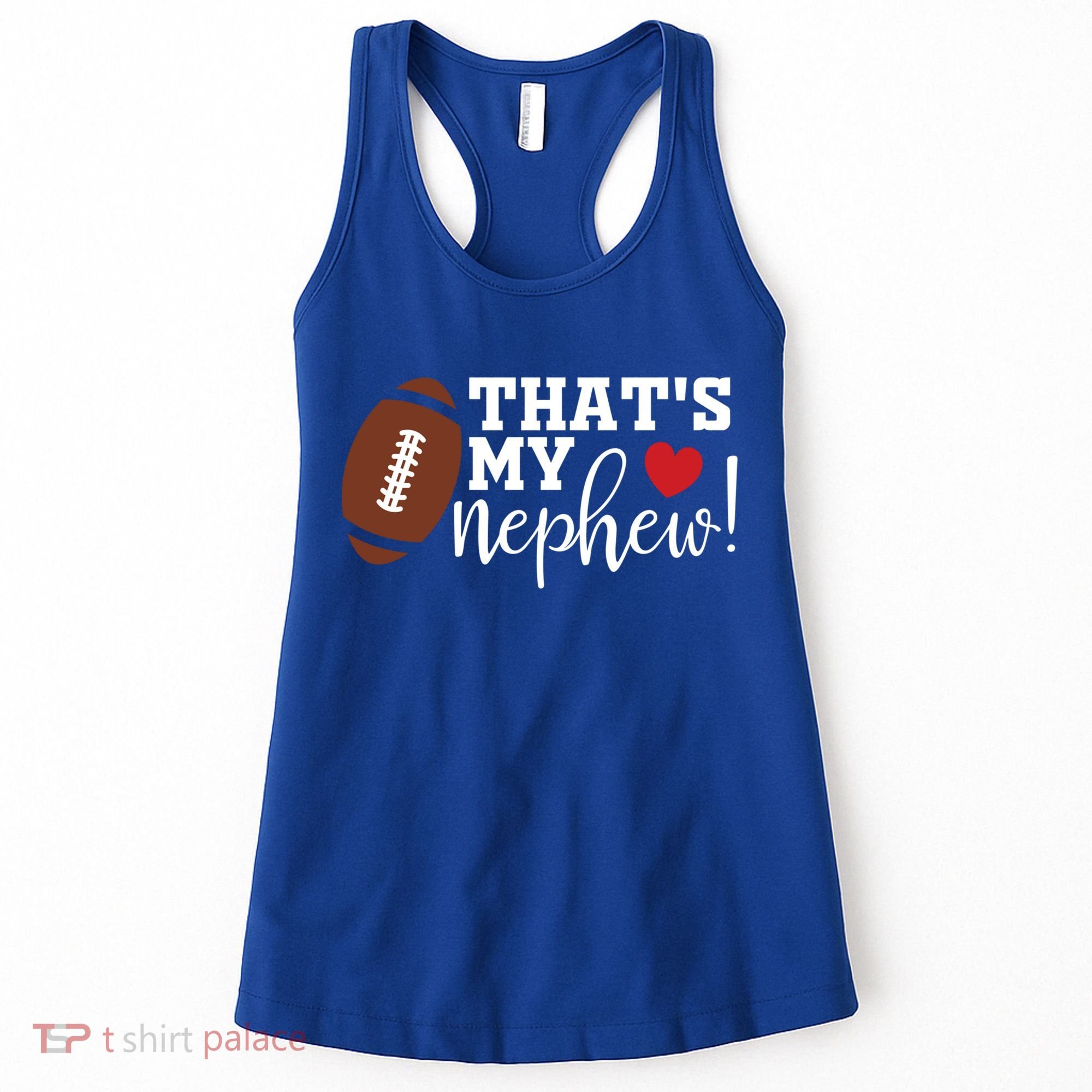 Thats My Nephew Aunt Biggest Fan Football Game Day Cool Gift Women's Tank Top