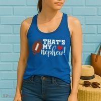 Thats My Nephew Aunt Biggest Fan Football Game Day Cool Gift Women's Tank Top thumb 2