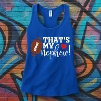 Thats My Nephew Aunt Biggest Fan Football Game Day Cool Gift Women's Tank Top thumb 3