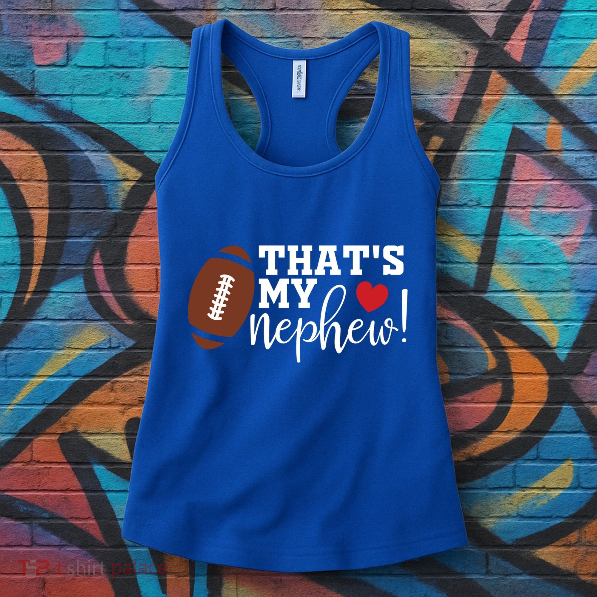 ThatS My Nephew Aunt Biggest Fan Football Game Day Gift Women's Tank Top