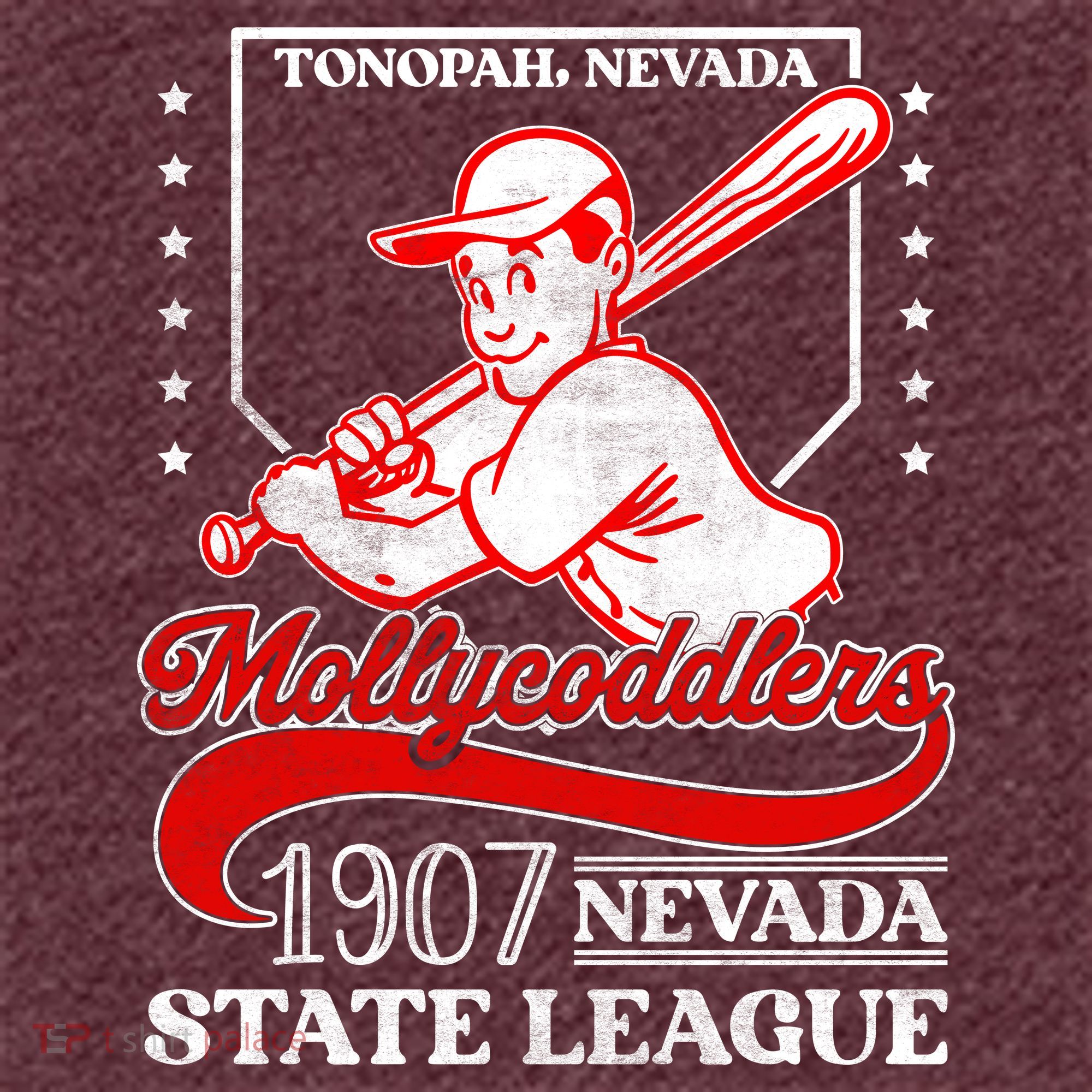 Tonopah Mollycoddlers Nevada Vintage Baseball Team  T-Shirt