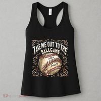 Take Me Out To The Ball Game Baseball Retro Women's Tank Top thumb 3