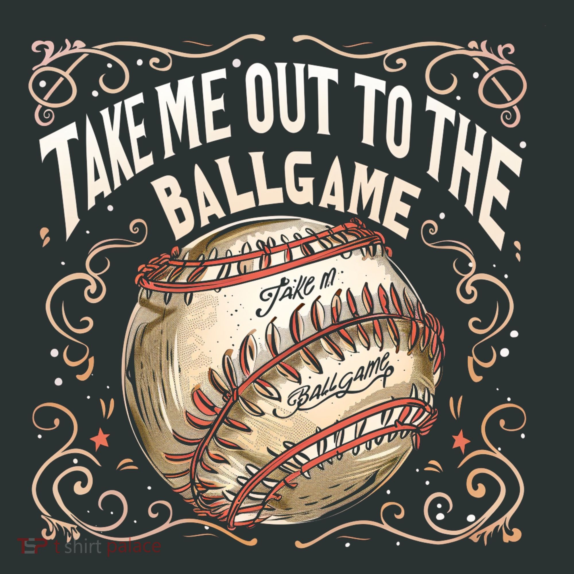 Take Me Out To The Ball Game Baseball Retro Baby Bodysuit