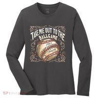Take Me Out To The Ball Game Baseball Retro Women's Long Sleeve Shirt thumb 0