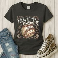 Take Me Out To The Ball Game Baseball Retro Women's T-Shirt thumb 3