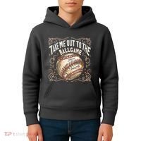 Take Me Out To The Ball Game Baseball Retro Kids Hoodie thumb 4