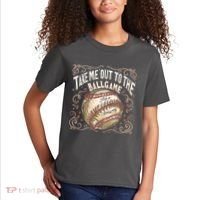 Take Me Out To The Ball Game Baseball Retro Kids T-Shirt thumb 2