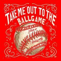 Take Me Out To The Ball Game Baseball Retro Santa Hat thumb 1