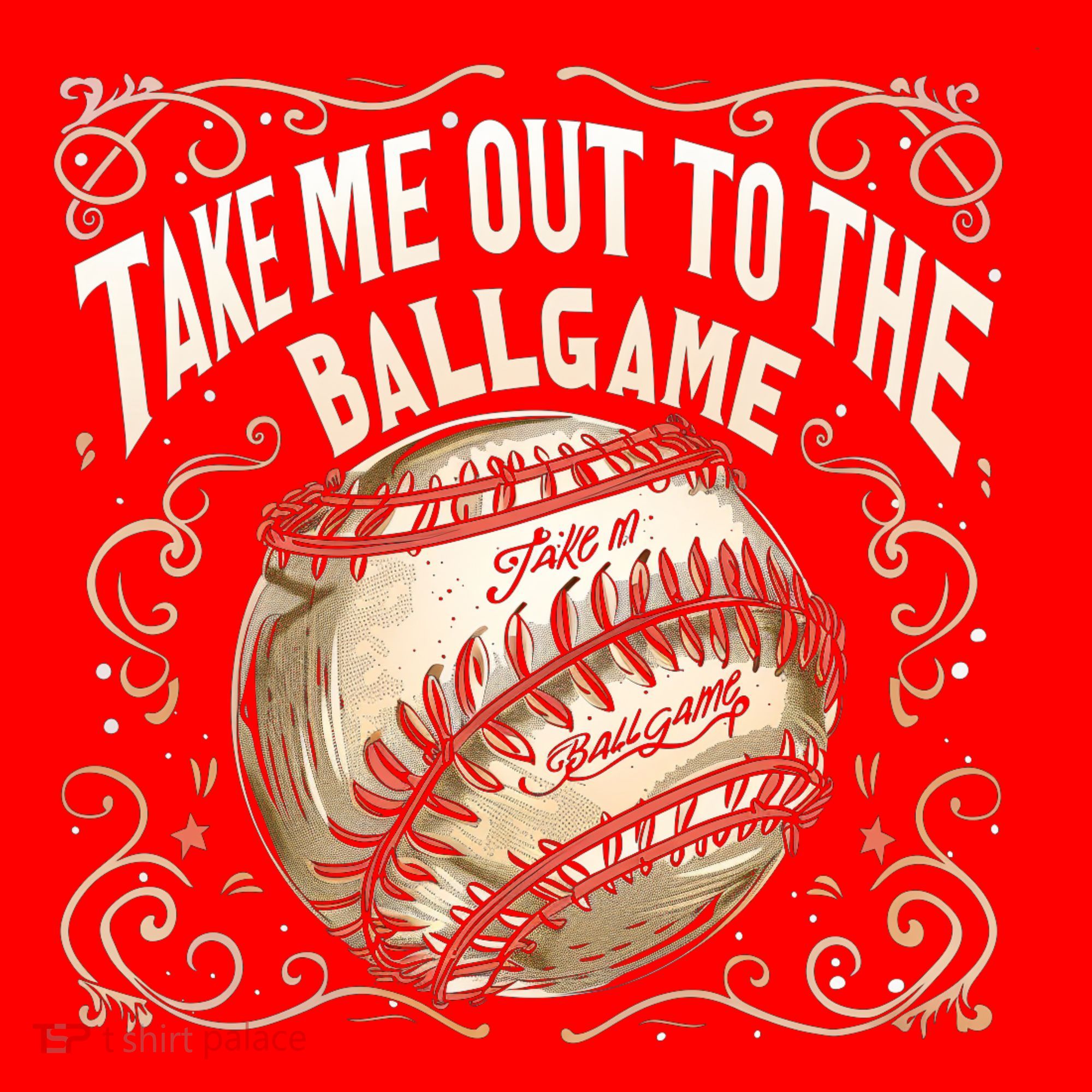 Take Me Out To The Ball Game Baseball Retro Santa Hat
