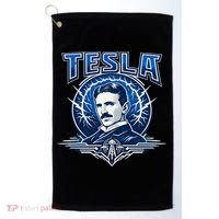 Tesla Master Of Lightning Golf Towel thumb 0