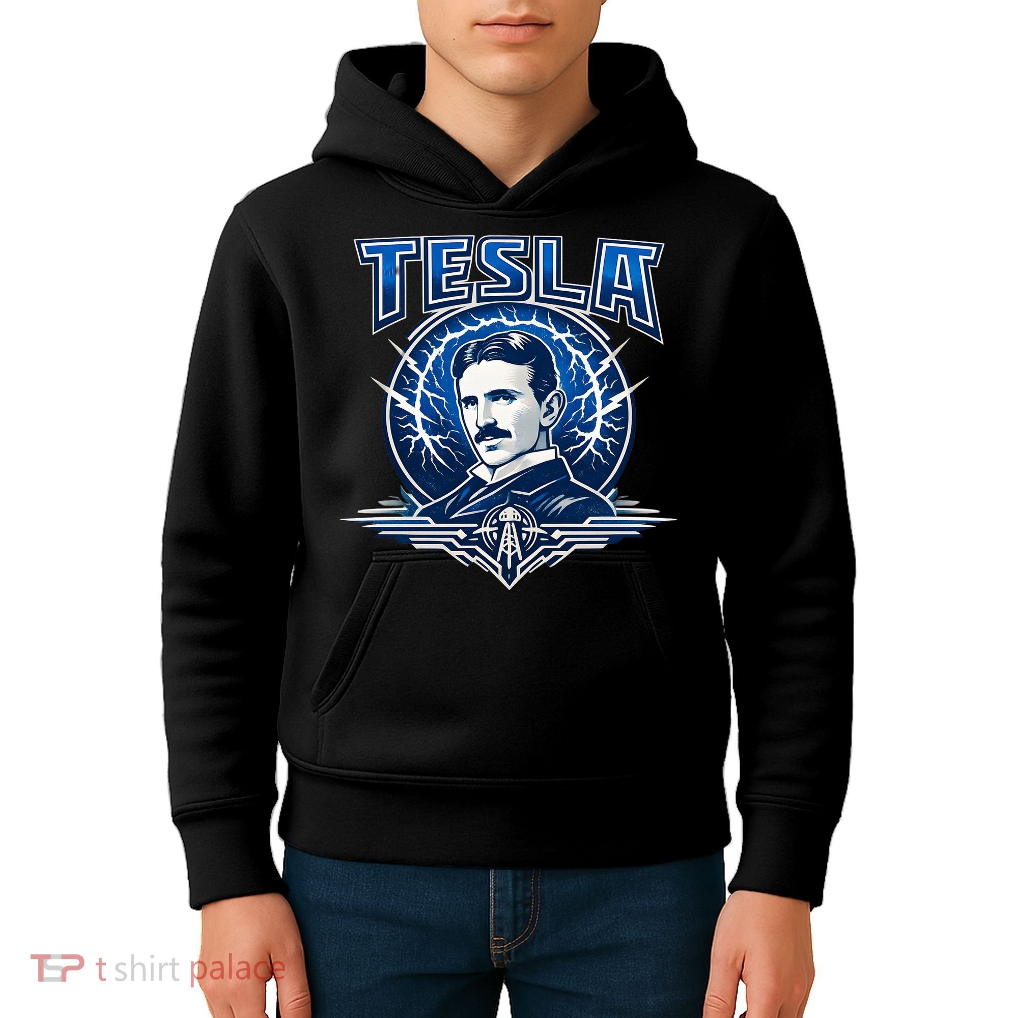 Tesla Master Of Lightning Kids Hoodie