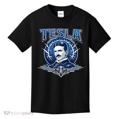 Tesla Master Of Lightning Kids T-Shirt