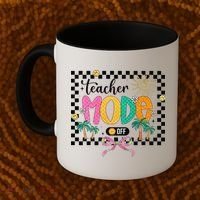 Teacher Mode Off End Of The Year Hello Summer Coffee Mug thumb 2
