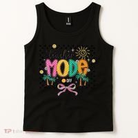 Teacher Mode Off End Of The Year Hello Summer Tank Top thumb 2