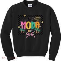 Teacher Mode Off End Of The Year Hello Summer Kids Sweatshirt thumb 0