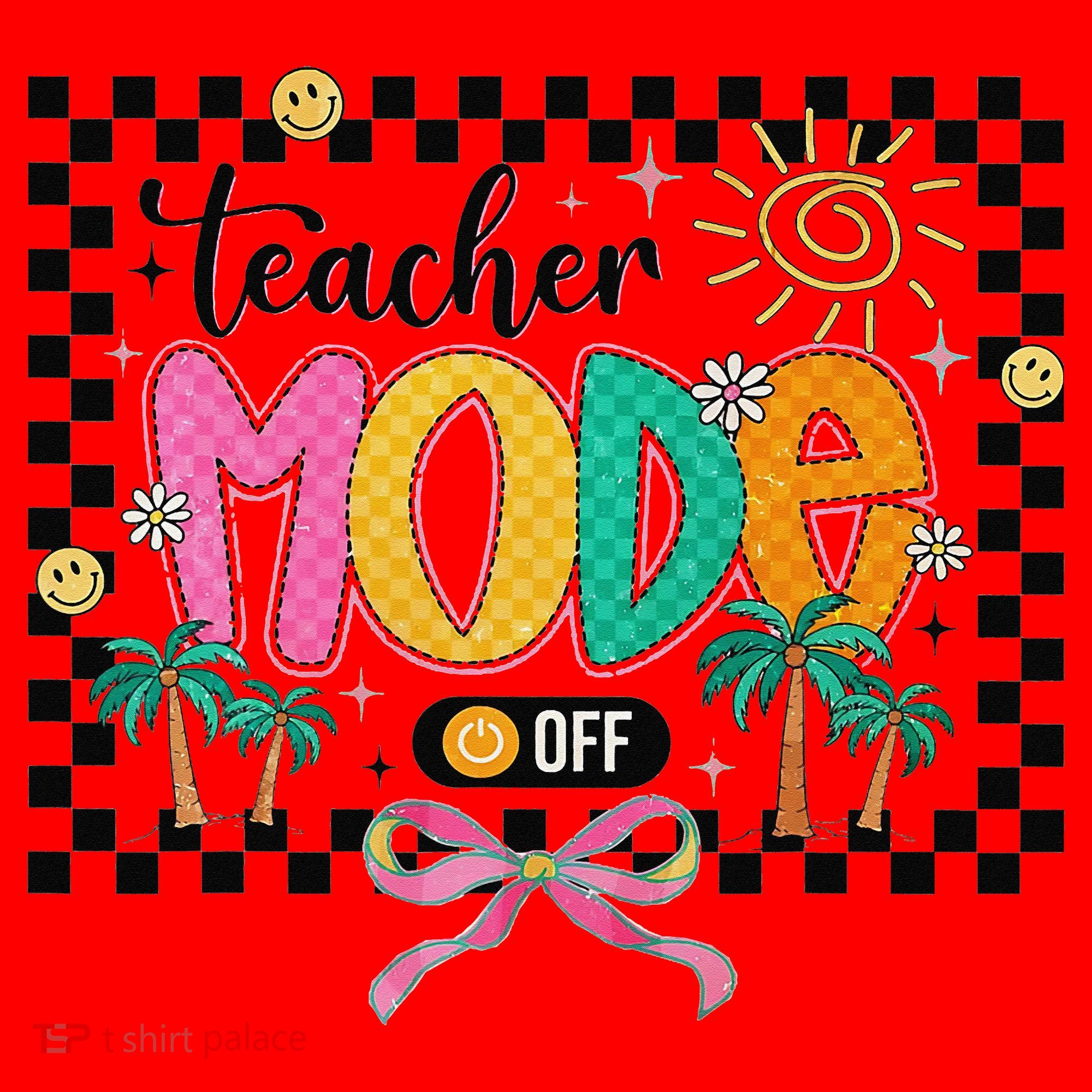 Teacher Mode Off End Of The Year Hello Summer Santa Hat