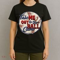 Take Me Out To The Ball Game Baseball Vintage Player Fans T-Shirt thumb 4