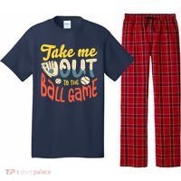 Take me out to the ball game for a Baseball Fan Baseball Pajama Set thumb 0