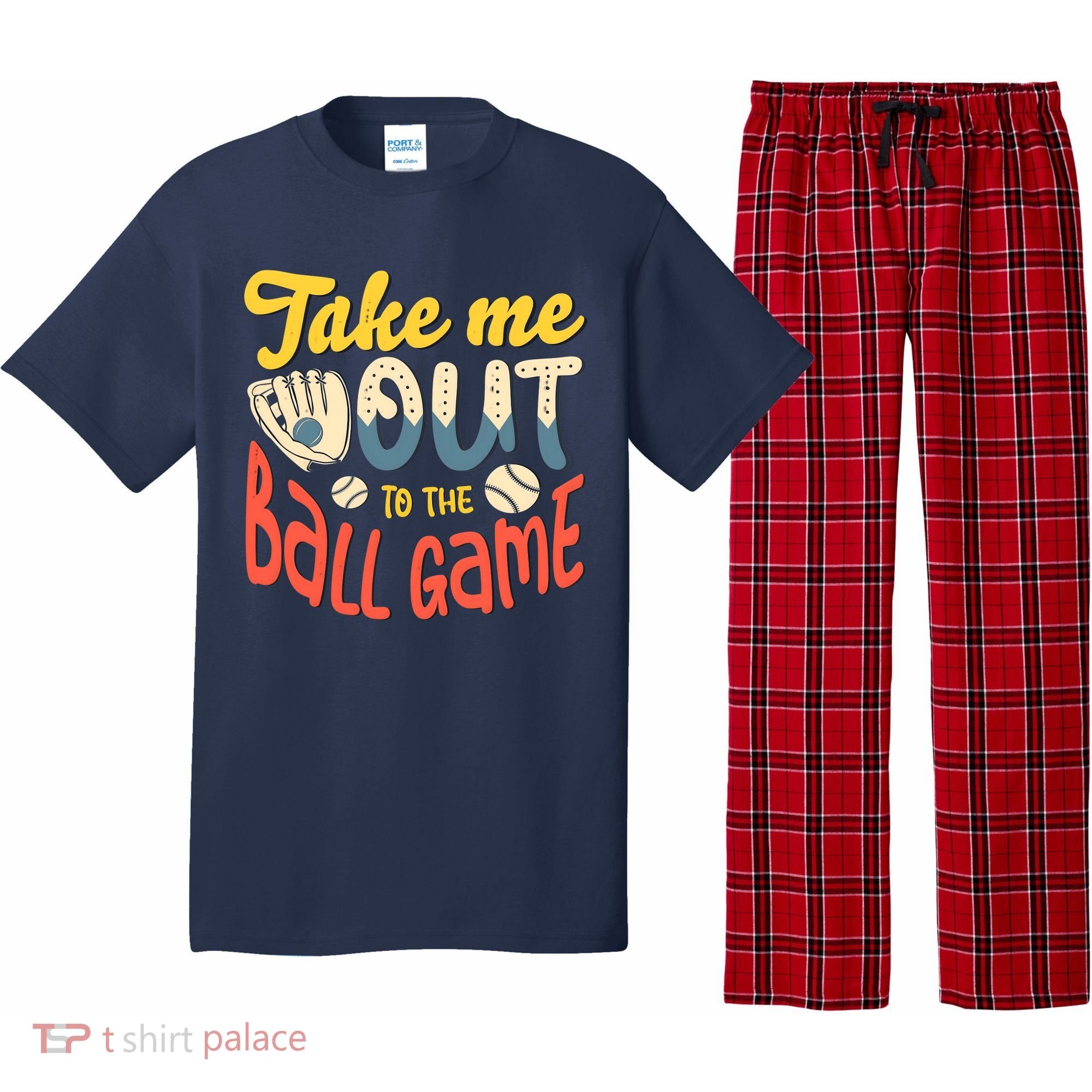 Take me out to the ball game for a Baseball Fan Baseball Pajama Set