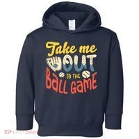Take me out to the ball game for a Baseball Fan Baseball Toddler Hoodie thumb 0