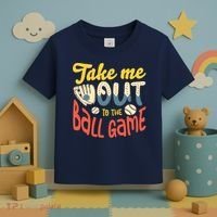 Take me out to the ball game for a Baseball Fan Baseball Toddler T-Shirt thumb 3
