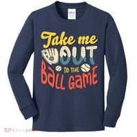 Take me out to the ball game for a Baseball Fan Baseball Kids Long Sleeve Shirt thumb 0