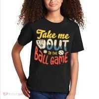 Take me out to the ball game for a Baseball Fan Baseball Kids T-Shirt thumb 2