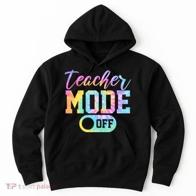 Teacher Mode Off Colorful Retro Hoodie