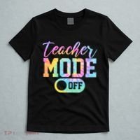 Teacher Mode Off Colorful Retro T-Shirt thumb 5