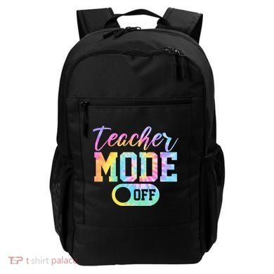 Teacher Mode Off Colorful Retro Backpack