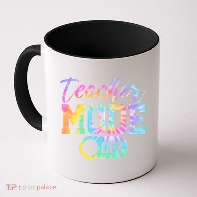 Teacher Mode Off Colorful Retro Coffee Mug