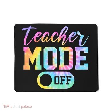 Teacher Mode Off Colorful Retro Mousepad
