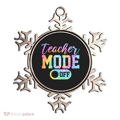 Teacher Mode Off Colorful Retro Ornament