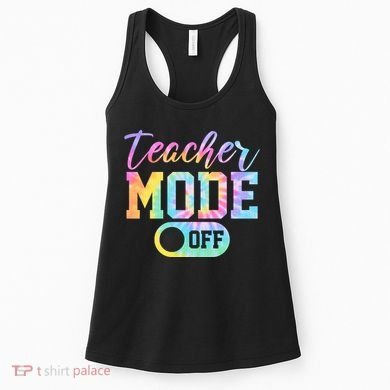 Teacher Mode Off Colorful Retro Women's Tank Top