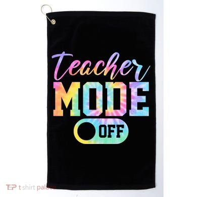 Teacher Mode Off Colorful Retro Golf Towel