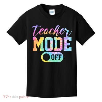 Teacher Mode Off Colorful Retro Kids T-Shirt