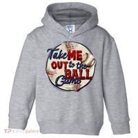 Take Me Out To The Ball Game Baseball Game Day Sport Toddler Hoodie thumb 0