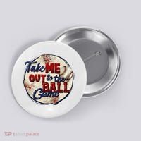 Take Me Out To The Ball Game Baseball Game Day Sport Button thumb 0