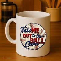 Take Me Out To The Ball Game Baseball Game Day Sport Coffee Mug thumb 4