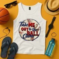 Take Me Out To The Ball Game Baseball Game Day Sport Tank Top thumb 4
