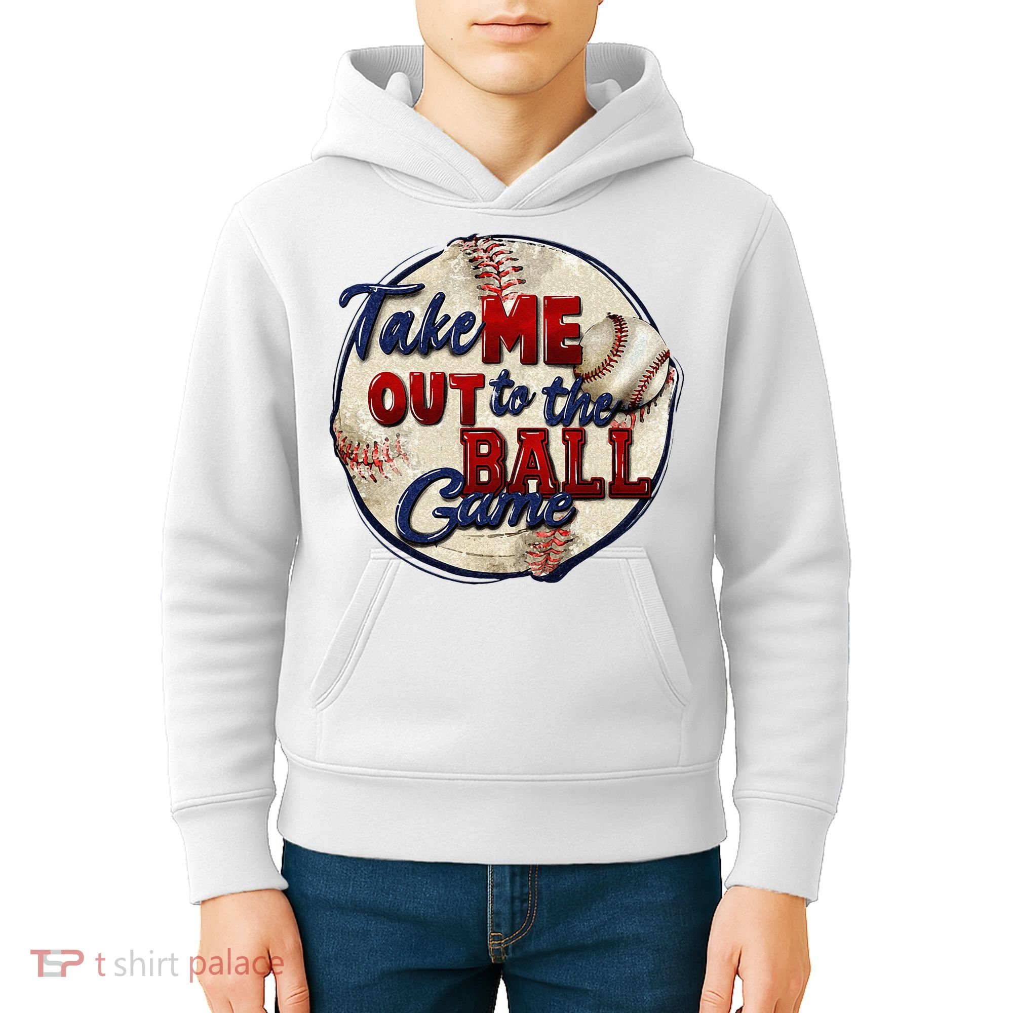 Take Me Out To The Ball Game Baseball Game Day Sport Kids Hoodie