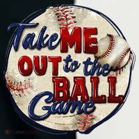Take Me Out To The Ball Game Baseball Game Day Sport Women's Tri-Blend 3/4-Sleeve Raglan Shirt thumb 4