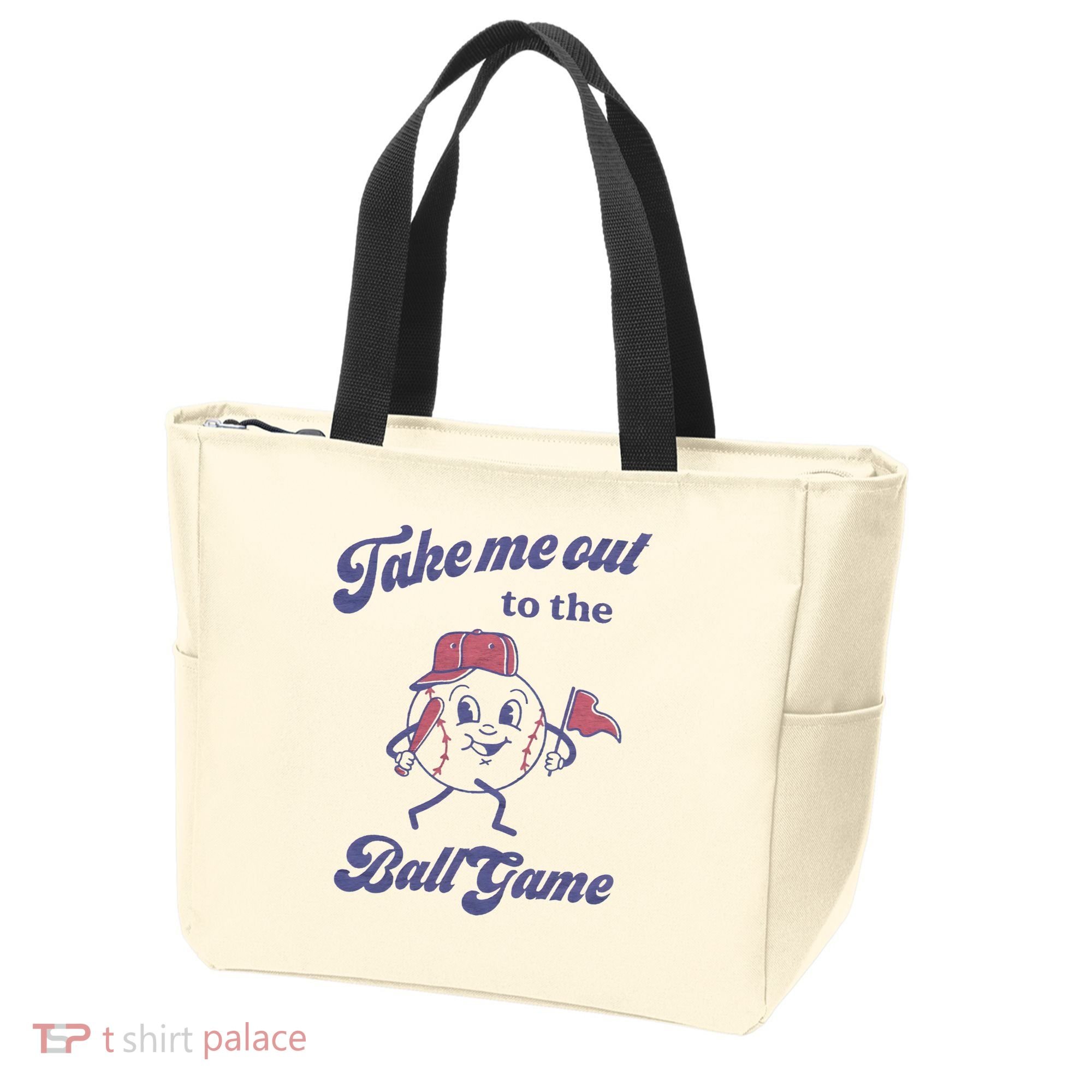 Take Me Out To The Ball Game Baseball Softball Tote Bag