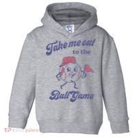 Take Me Out To The Ball Game Baseball Softball Toddler Hoodie thumb 0
