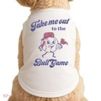 Take Me Out To The Ball Game Baseball Softball Doggie Tank thumb 0