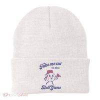 Take Me Out To The Ball Game Baseball Softball Beanie thumb 0